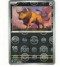 2023 Near Mint Pokemon Tauros 128/165 Reverse 151 SV2a Japanese Poke Ball
