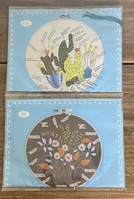Nature EMBROIDERY KITS Lot of 2: WILDFLOWERS 615 AND CACTUS 636 NEW Sealed