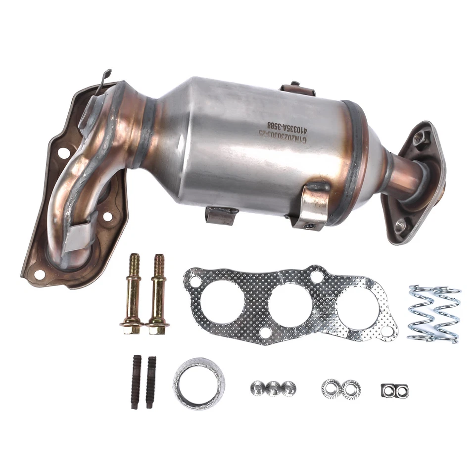 Catalytic Converter with Gasket Kit 0342L5 0342.K8 for Peugeot 107 Toyota Aygo - Image 2 of 4
