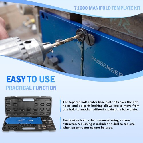 71600 Broken Exhaust Manifold Drill Template for Ford V10 2V 3V 4.6L 5.4L 6.8L - Picture 3 of 9