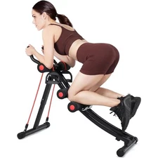 Ab Workout Equipment Ab Machine Abdominal Foldable Waist Trainer for Home Gym