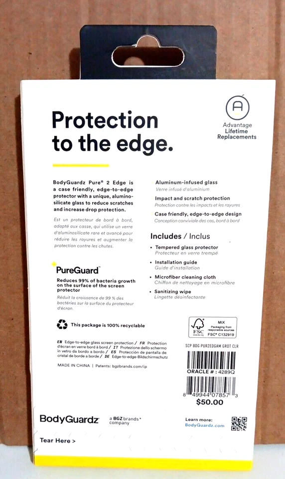 2 BodyGuardz Pure 2 Edge to Edge Glass Screen Protector Apple iPhone 13 Pro Max - Image 3 of 3