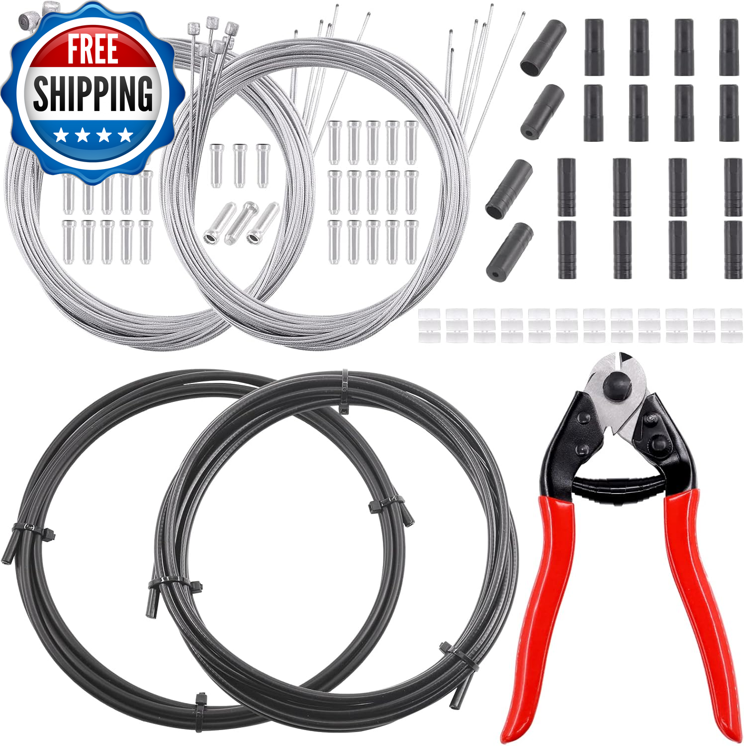 86Pcs Stainless Steel Bike Cable Cutter and Bike Brake Housing Cable Bicycle Shi