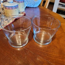 Set of 2 Libby fluted glasses Makers mark on bottom