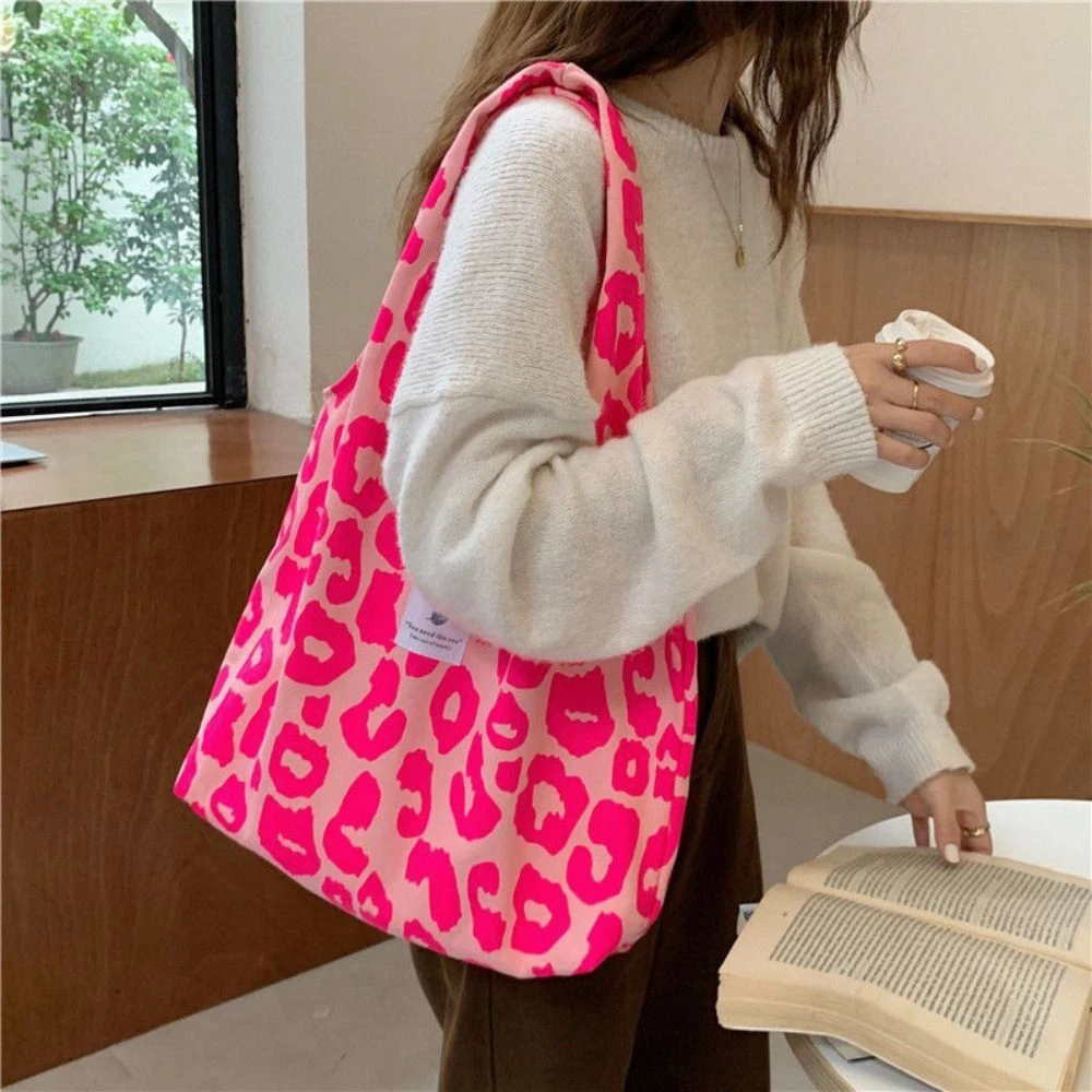 Leopard print cheap canvas bag