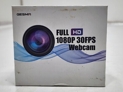 GESMA 1080p HD USB Computer Webcam Full HD 30fps New Sealed