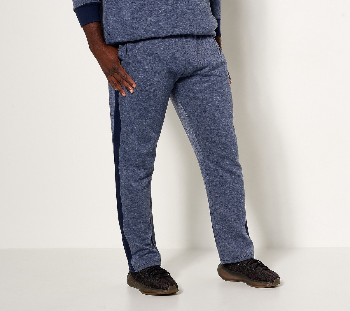 Cuddl Duds Men's Double Jersey Jogger-Navy Heather-Large-A454763