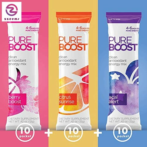 Pureboost Clean Energy Drink Mix + Immune System Support. Sugar-Free Energy with - 第 5/11 張圖片