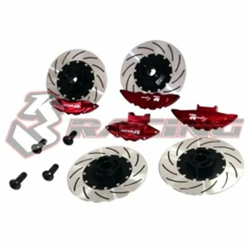 Juego de pinzas y discos de freno de aluminio 3RACING SAK-D4842 para coche D4 AWD RWD DRIFT RC 1/0 Foto 3 de 4