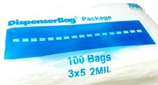 100 Zip Seal Bags 3"x5" Clear Bags 2mil Resealable Locking Poly Bag 3x5 
