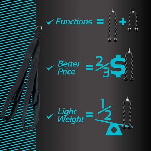 4 Pieces Tension Rope Set Fitness Gym Equipment for Home Tricep Pulldown - 第 12/12 張圖片