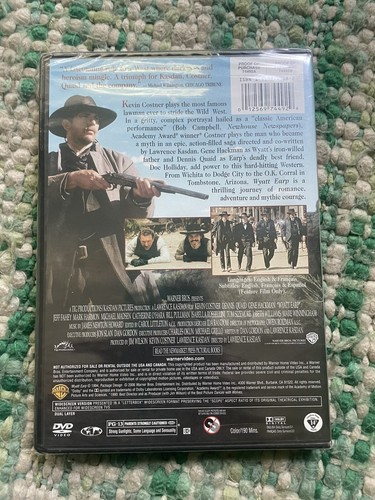 Wyatt Earp DVD Kevin Costner NEW - Foto 2 di 2