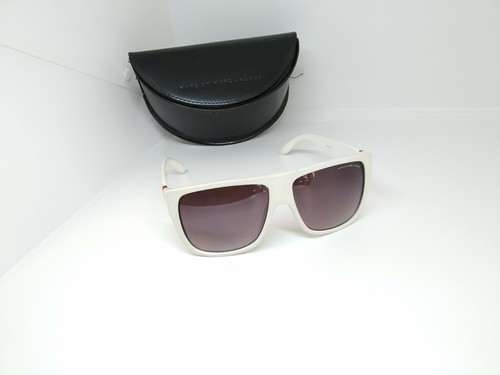 Occhiali da sole unisex quadrati Marc by Marc Jacobs MMJ287 montatura bianca lenti viola - Foto 8 di 8