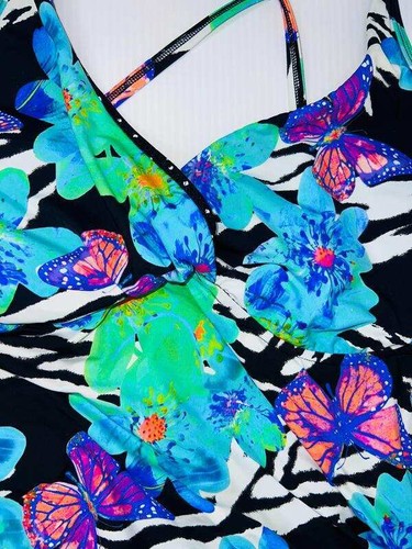 BRAND NEW LADIES SEAFOLLY SAVANNAH TANKINI TOP SIZE 14 - Foto 3 di 9