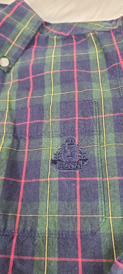 Camisa xadrez manga longa multicolorida Izod Little Boys tamanho (4) - Imagem 4 de 4