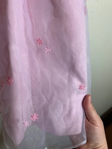 Vintage Green Dog Lined Party Dress Girls Size 5 Floral Pink Spring - Picture 5 of 8