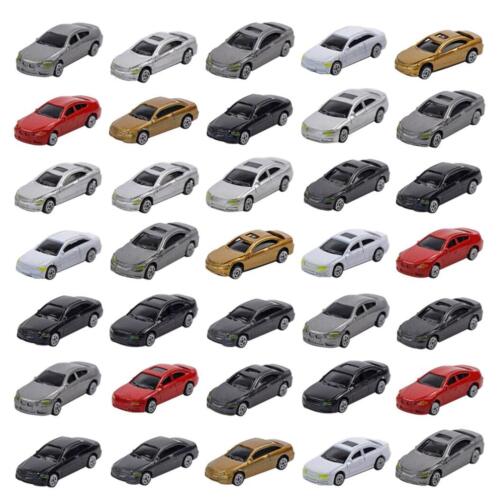 50pcs HO Scale Model Cars Vehicles 1:87 Building Scenery Railway Layout Scenery - Picture 7 of 10