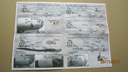 Calcomanía impresa escala 144-008 - 1/144 para Boeing B-29 Superfortress - Imagen 5 de 12