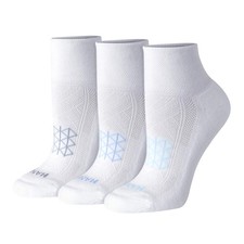 Hanes Women's Running Ankle Socks, Absolute Run Socks for 5-9, White/Fashion