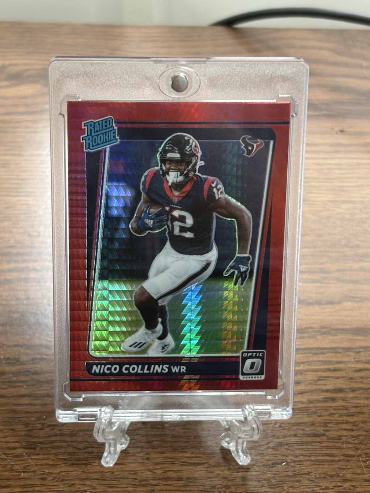 2021 Panini Donruss Optic - Rated Rookie Red Hyper Prizm #230 Nico Collins (RC)