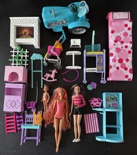 Lote De Accesorios Y Muebles Barbie Casa De Sueño Tractor Doctor Mascotas
