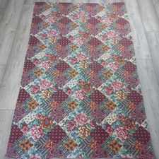 Vintage Faux Patchwork Print Fabric Remnant W42" L65" (1.65 Metres) Cotton