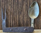 Original 1861 Union Army Civil War Soldier's Mess Folding Fork & Spoon Combo