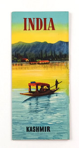 1950s Kashmir India Dal Lake Shalimar Shikara Vintage Travel Brochure