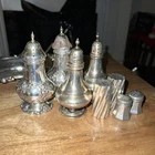 Lot Of 400 Grams Sterling Silver Shaker Set Reed Barton,Towle,Gorham. 1 Pewter