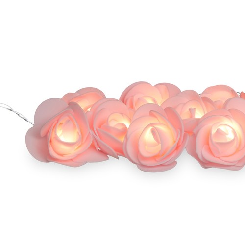 Rosen lichterkette Blumen Lichtgirlande Party Lichtergirlande warmweiß 20 LEDs - Bild 6 von 8