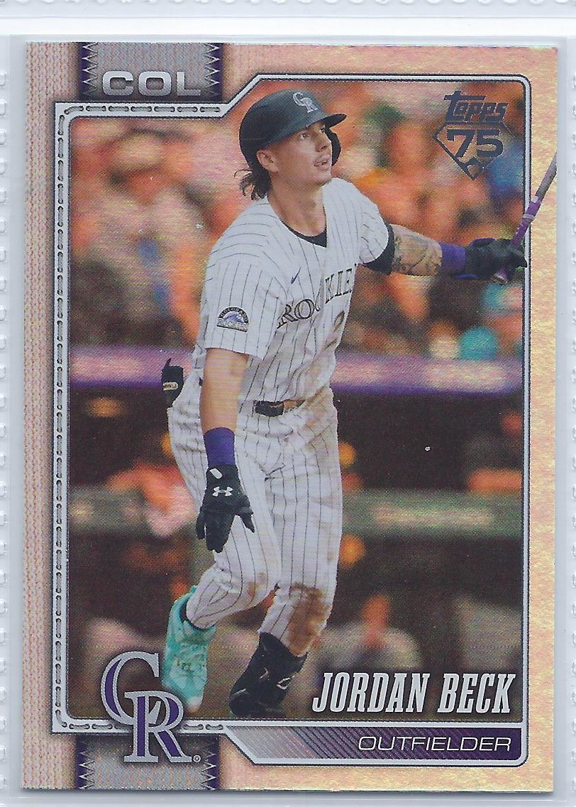 2026 TOPPS JORDAN BECK #12 RAINBOW FOIL PARALLEL COLORADO ROCKIES