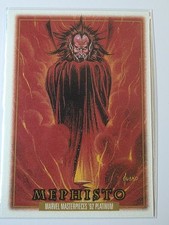 2024 SkyBox Marvel Masterpieces 92 Platinum Mephisto #54 Leather