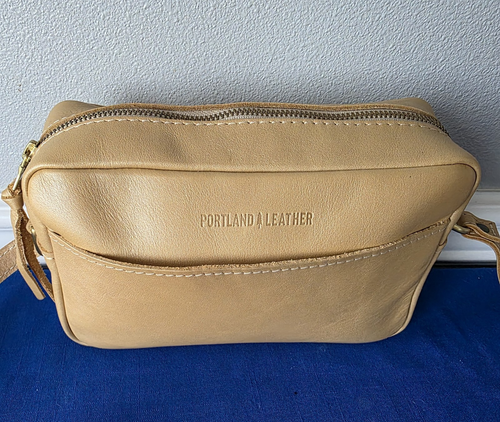 Portland Leather Goods Large Sunflower Camera Bag Crossbody Tote Sidekick Pouch - Bild 5 von 11