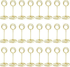 Tecunite 24 Pieces 3.35 Inch Table Number Holder Place Card Photo Holder Picture