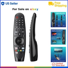 Voice Remote Control for LG TVs Plastic 38 Keys Voice Motion IR Compatible wi...