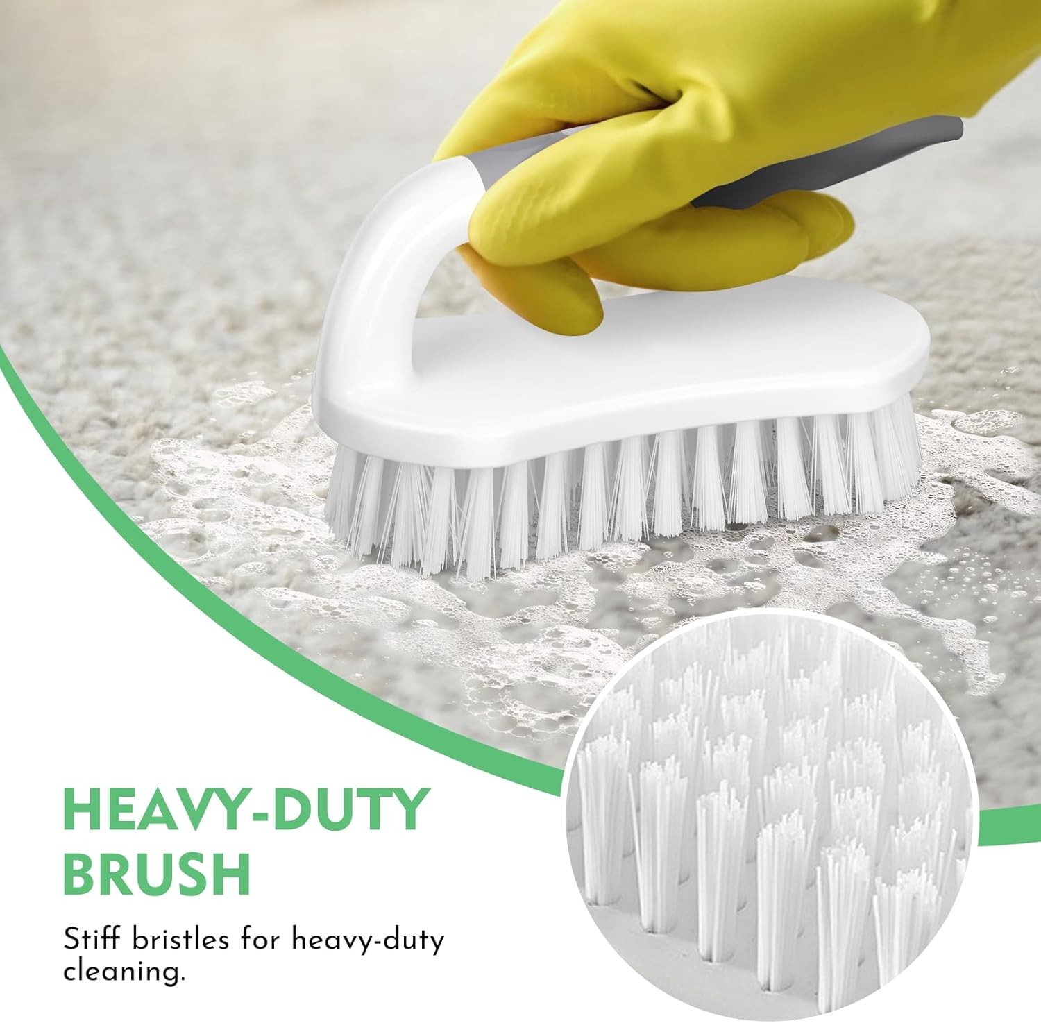 SetSail Heavy-Duty Scrub Brush 2 Pack Stiff Bristles for Shower Bathroom Kitchen