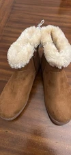 Girl's Mila Shearling Style Winter Boots Cognac