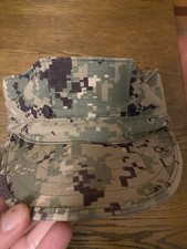 US Navy NWU Type III AOR2 Hat 8 Point Cap Cover Size 7 1/4 Free Shipping