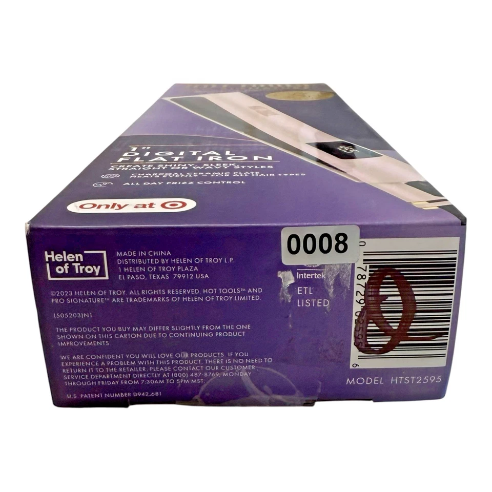 Plancha plana digital Hot Tools Pro Signature lavanda 1′′ - 455°F carbón cerámica Foto 3 de 4