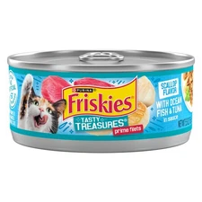 Purina Friskies Tasty Treasures Wet Cat Food Ocean Fish & Tuna 24 Cans
