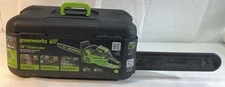 Greenworks CS60L414 18" Electric Chainsaw 4.0AH BATTERY+CHARGER IN CASE