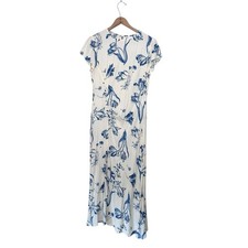 Anthropologie Reformation Frasier Dress Blue Floral Size 10