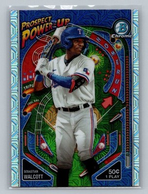 2024 Bowman #PP-20 Sebastian Walcott Prospect Power-Up Mojo Refractors