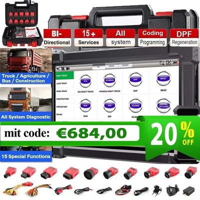 ANCEL LKW Trucks Profi Diagnosegerät komplett System OBD2 Scanner Für Iveco MAN