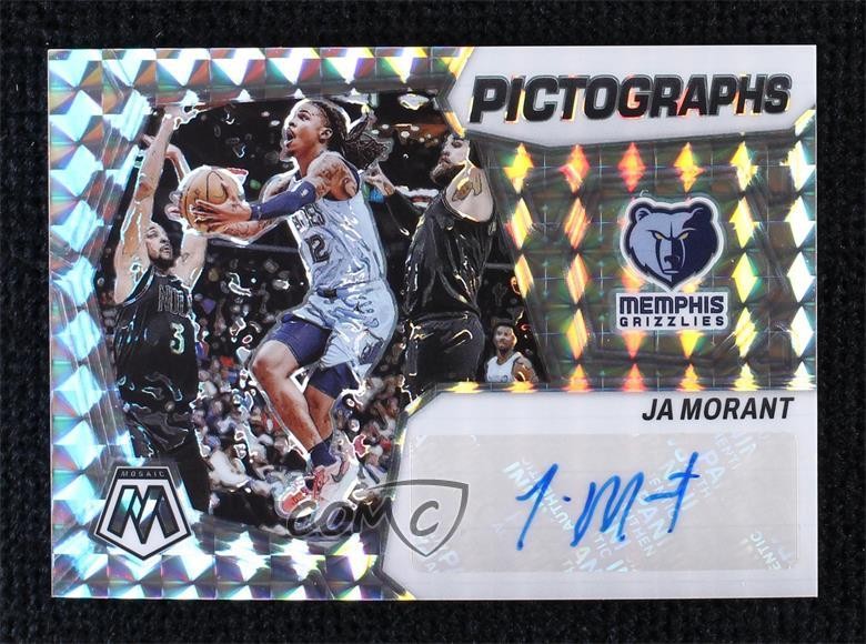2023-24 Panini Mosaic Pictographs Mosaic Ja Morant #PM-JAM Auto ib6
