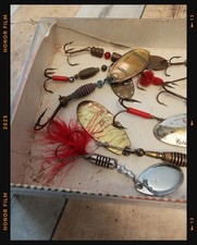 Lot De Pêche Ancien : Hameçons Et Cuillères à Nettoyer - Vintage