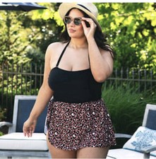 sarong swim cover up 2X/3X Leopard Beach Wear