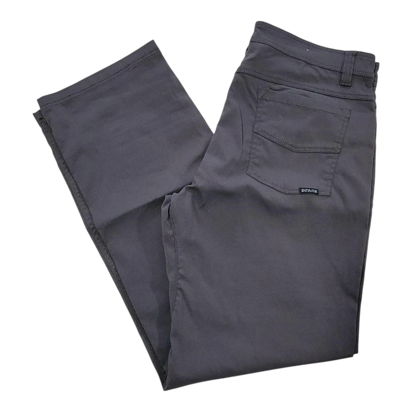 PrAna Brion Hiking Pants Mens 34x30 Slim Fit Gray Nylon Blend Straight Stretch