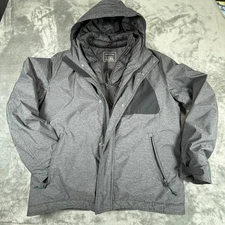 American Eagle Performance Outerwear Men's Large Full Zip Snap Heather Gray Coat