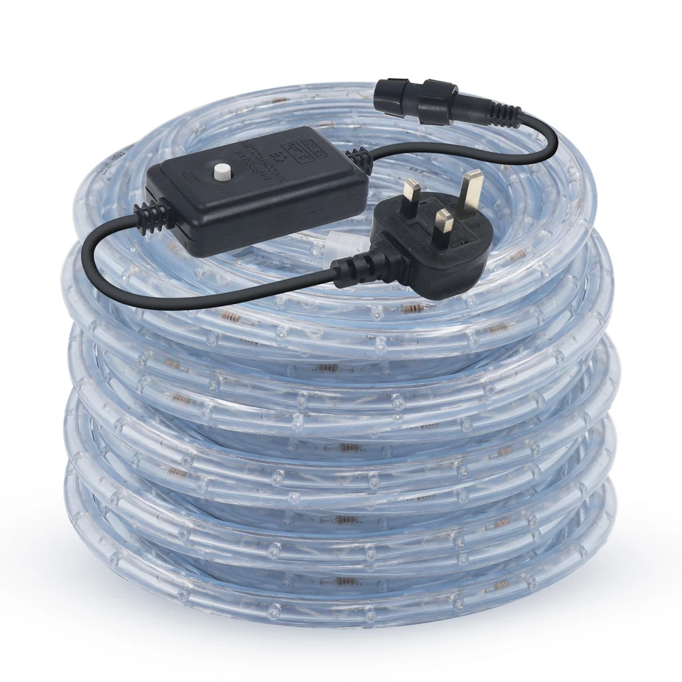 8 Modes LED Rope Tube Lights Xmas Garden Festival IP67 Waterproof Lighting Decor - Image 3 of 4